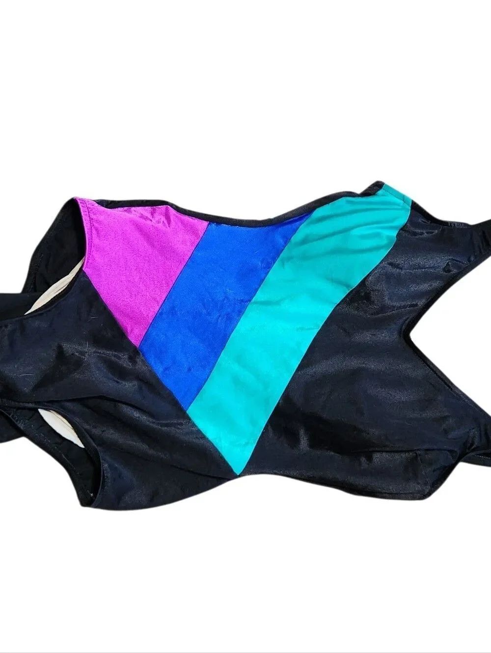Vintage Swimsuit Size 12 C Cup Slim Allure Union Made in USA Black Slimming - Picture 2 of 9